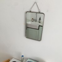 월로우 빈티지 3단 벽 걸이 거울 화장대 욕실 인테리어 접이식 거울
