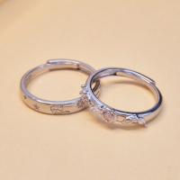 실버925 어린왕자 장미세트 조절 반지 대학생커플링 우정링