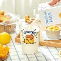 춘식이 카툰 팝콘 피규어 글라스 컵