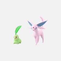 포켓몬 스케일 월드 성도지방 치코리타&에브이