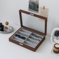 우드 8구 원목 선글라스 케이스 안경보관함