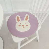 토끼 원형방석 의자 논슬립 벤치 스툴 키즈 양모방석 32cm/42cm