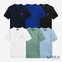 폴로랄프로렌 여성 꽈배기 반팔니트