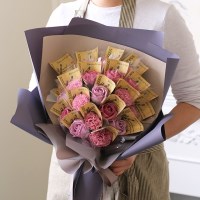 20송이 비누카네이션장미믹스 용돈꽃다발 [3color]