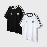 [2PACK] 앨빈클로 네크라인 배색 트랙 오버핏 반팔티 2종 패키지