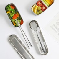 무소음홀더 스텐 도시락 수저케이스 수저통세트