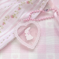 Heart lace rabbit Keyring [2 types]