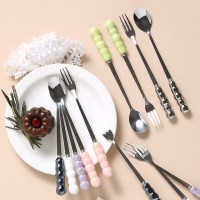 라펠라 스텐 디저트 스푼 포크 세트 커피 티스푼 디저트포크 6color