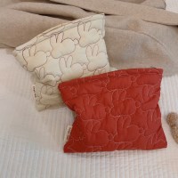 포포로 몽글몽글 토끼 퀼팅 화장품 여행용 파우치 클러치백 가방