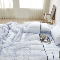 엘린 순면100 간절기 이불베개세트 국내산 싱글 블루