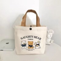 곰돌이 캔버스 토트백