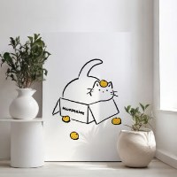 일러스트 귀여운 고양이 그림 윤성(블랭크캣) 작가 액자 테이블