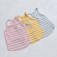 강아지 여름옷 줄줄이 꼬불이 나시