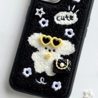 당일출고) DIY 모루 인형 뽀글이 아이폰 갤럭시 케이스