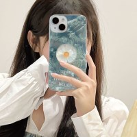 맥세이프 가능) 물결 꽃잎 레터링 그립톡 케이스