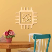 우드스티커 인공지능 아이콘 반제품 스마트 과학 AI 벽장식