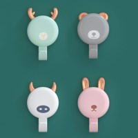 더벨라 크롬 도금 라운딩 애니멀 다용도 접착 무타공 후크 걸이 2p