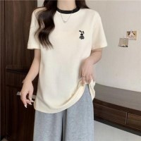 루즈핏면티 슬리브 순면 반팔티 숏 라운드티 링