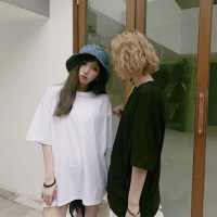 무지 컬러티 반팔 기본 꾸안꾸 셔츠 오버핏