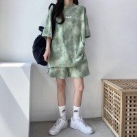 캐주얼 여성 3컬러 반팔 상하 세트