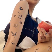 붙이는 미니 타투 스티커 2주지속 반영구 방수 헤나 문신