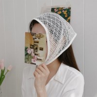 여자 여름 패턴 네트 헤어 커치프 매듭 두건