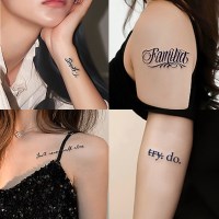레터링 타투 스티커 2주지속 티안나는 방수 헤나 문신