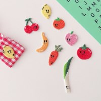 미니 야채 과일 캐릭터 패치 와펜(8종)