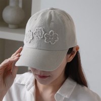 여자 데님볼캡 플라워 빈티지 러블리 코튼 모자