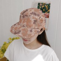 여자 남자 배색 캠프캡 버클 일자 볼캡 모자