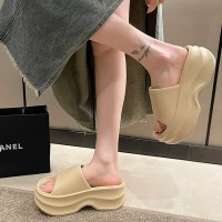 여성 몰드솔 통굽 키높이 슬리퍼 230-255