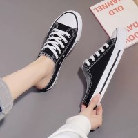 5컬러 여성 캔버스 뮬 스니커즈 운동화 슬리퍼 230-250