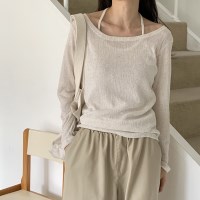트빌리시 투웨이 홀터넥 나시 보트넥 니트 린넨세트