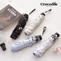 크로커다일 자외선 차단 3단 플라워 도트 펀칭 레이스 암막 우양산