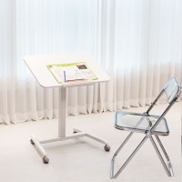 오텐션 T01 유압식 높이조절 테이블 이동식 노트북 스탠드 강의실 책