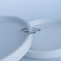 925실버 블루 스톤 심플 반지 데일리 레이어드링