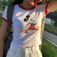 [링거티/디즈니정품] 디즈니링거 크롭 반팔 티셔츠 2 color