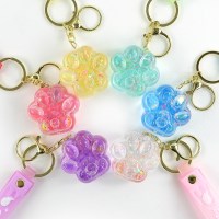 [핑크풋]냥이 발 글리터 키링