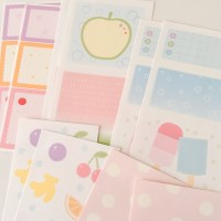 [하트쉽] 과일&아이스크림 배경 모조지 세트