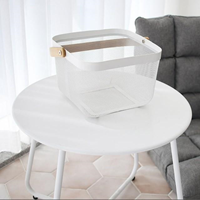 메쉬망 사각 바구니 화이트 바스켓