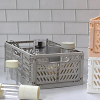 폴딩 바스켓 바구니 접이식 수납 간식 M