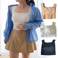 골지 브라 심리스 민소매 나시 데일리 운동복