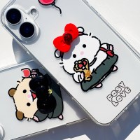 [포시러브 X 나인프]리본 포햄 젤리 케이스 아이폰 갤럭시