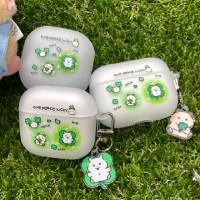 [포시러브x나인프] 네잎클로버 물결 매트 투명 에어팟 버즈