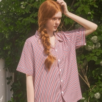 도씨 실크핏 프렌치 반팔 커플 잠옷 세트 3size