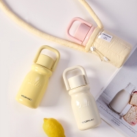 홀로홀로 원터치 밀크텀블러 보온병 430ml+파우치세트 8color