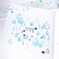 [키스컷] 제제유니버스_3D박 빗방울_투명