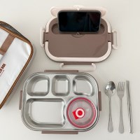 더홈스 스텐 식판 도시락통 전자레인지 가능 런치박스