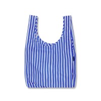 [바쿠백] 휴대용 장바구니 접이식 시장가방 Blue Painted Stripe
