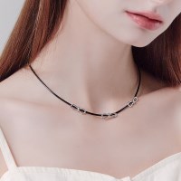triple ribbon-necklace